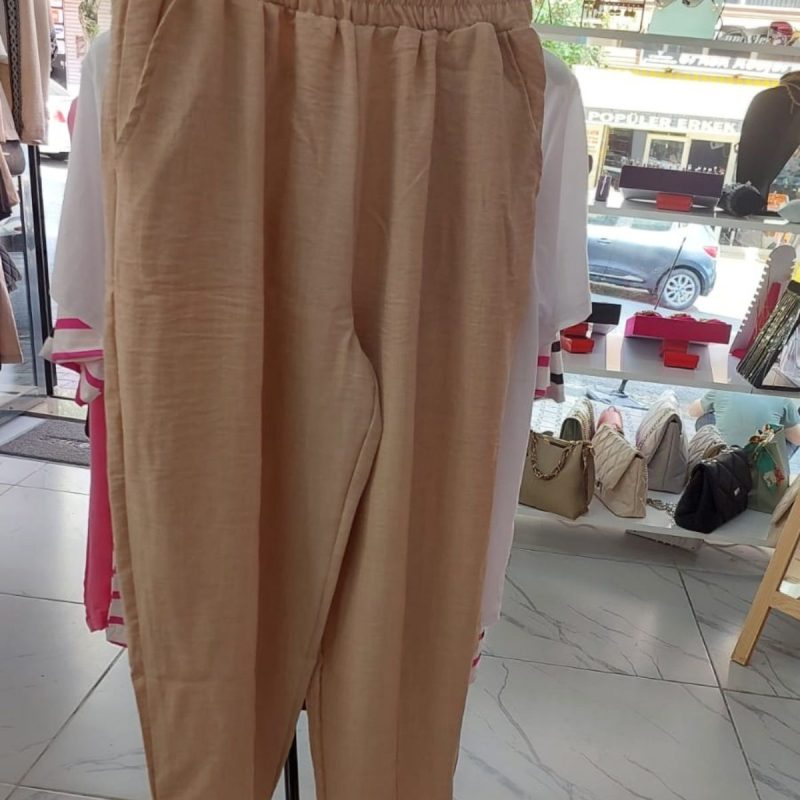 Keten Gömlek Pantolon Takım-Havuç Pantolon - Görsel 5