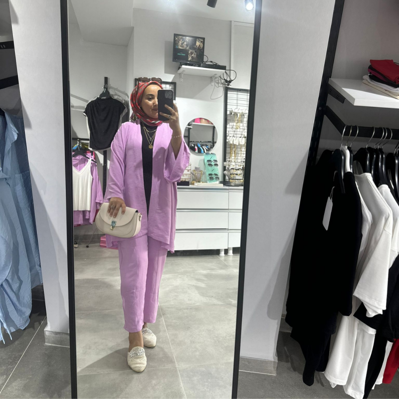 Kimono Takım Lila
