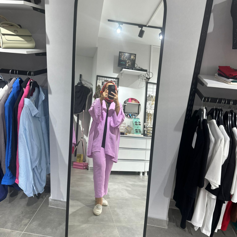 Kimono Takım Lila - Görsel 4