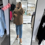 Kimono Yandan Bağlamalı Kahverengi