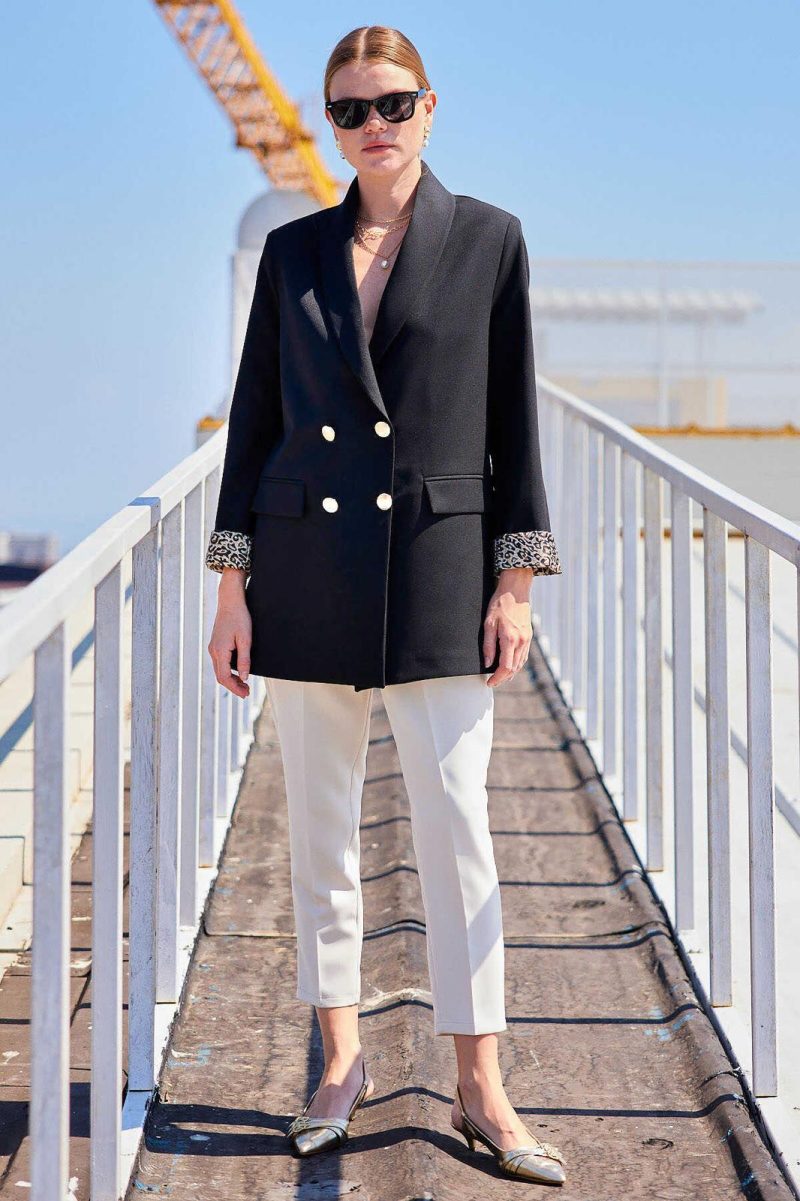 Blazer Ceket Şal Yaka Leopar - Görsel 2