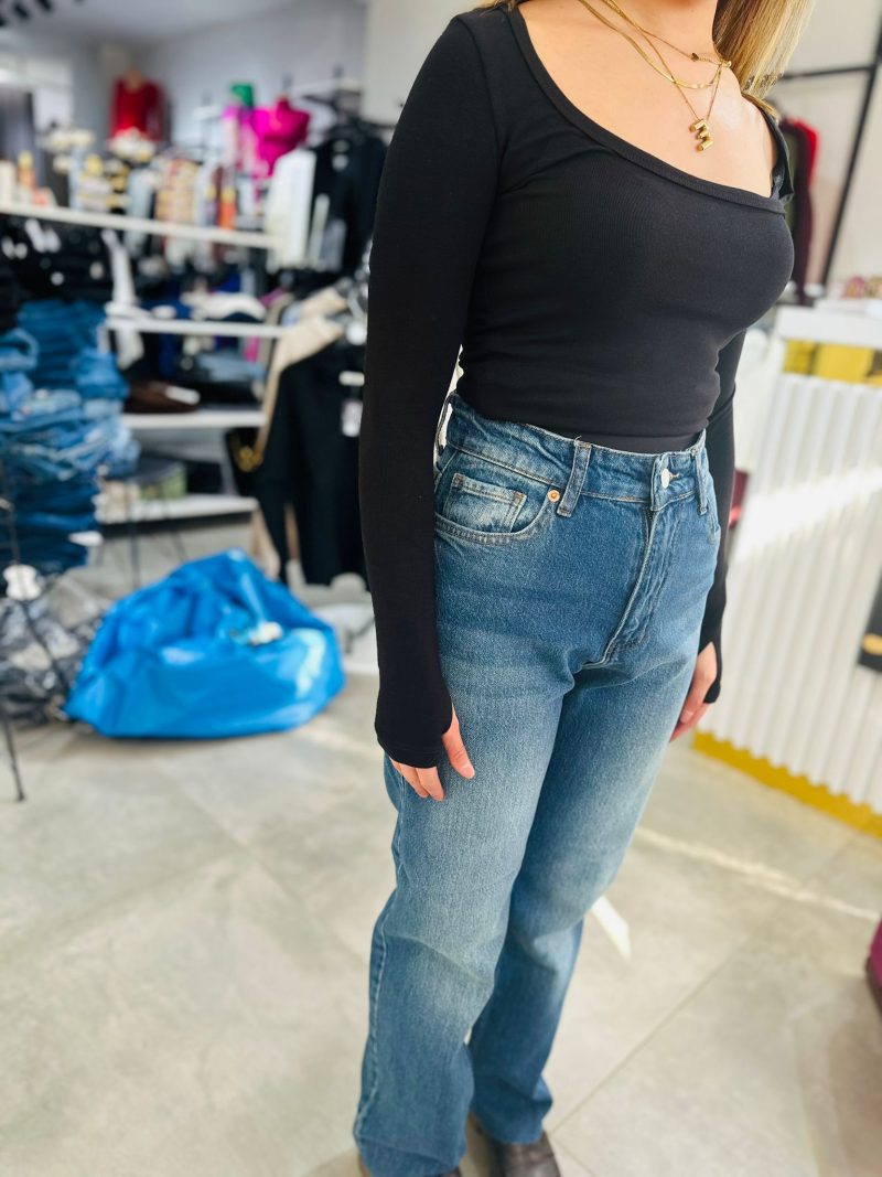Kadın JEAN ZR Model Fit Frend Kesik Paça - Görsel 8