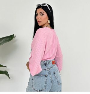 Bağlamalı Kimono Pembe
