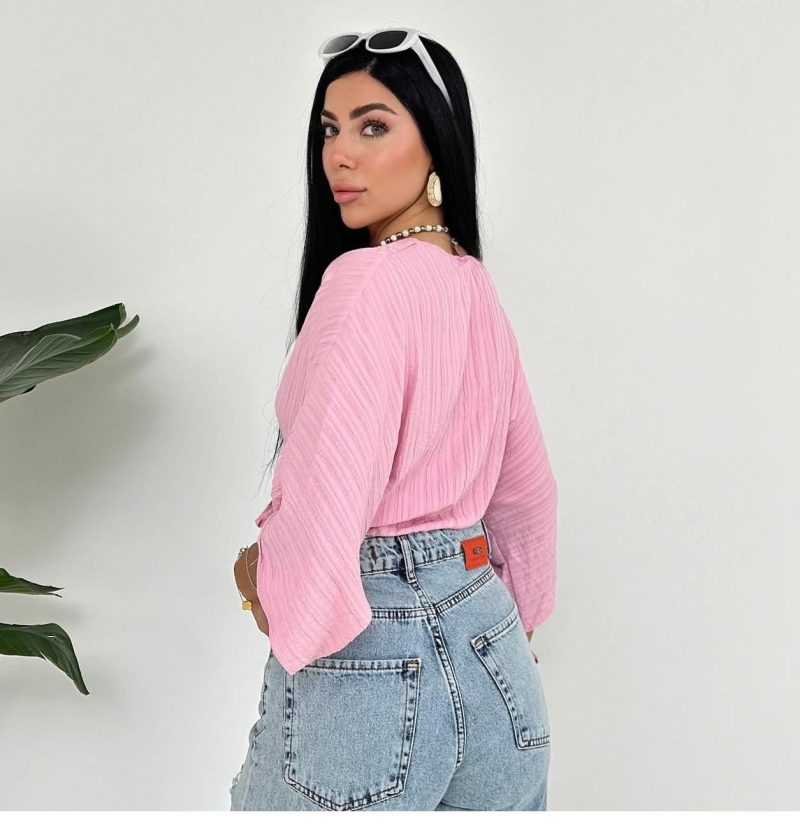 Bağlamalı Kimono Pembe