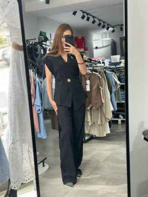 Yelekli Pantolon Takım